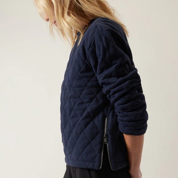 Athleta Retroplush Quilted Crewneck Sweatshirt - Picture 2 of 7